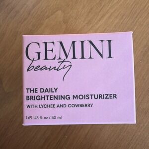 NEW‎ Gemini Beauty Daily Brightening Moisturizer  w/ Lychee & Cowberry 1.69oz